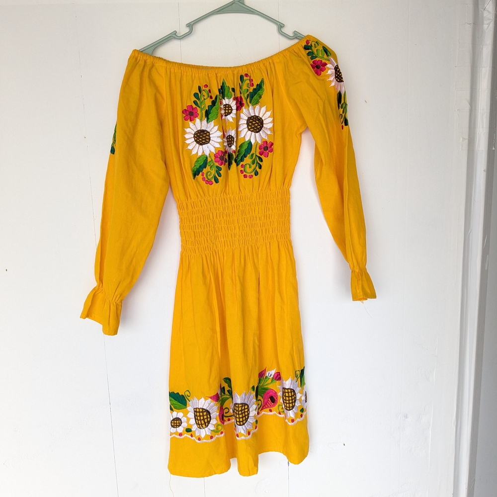 Handmade Embroidered Mexican Dress
